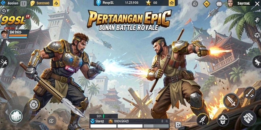 Gim Battle Royale yang mendebarkan dengan pertarungan seru.