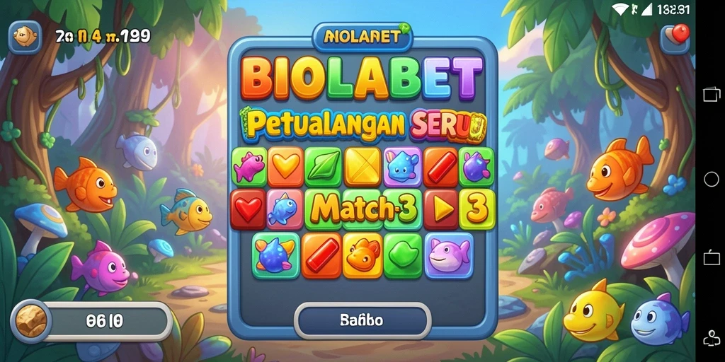 Tampilan gameplay menarik di <strong>BIOLABET</strong> dengan warna-warna cerah.
