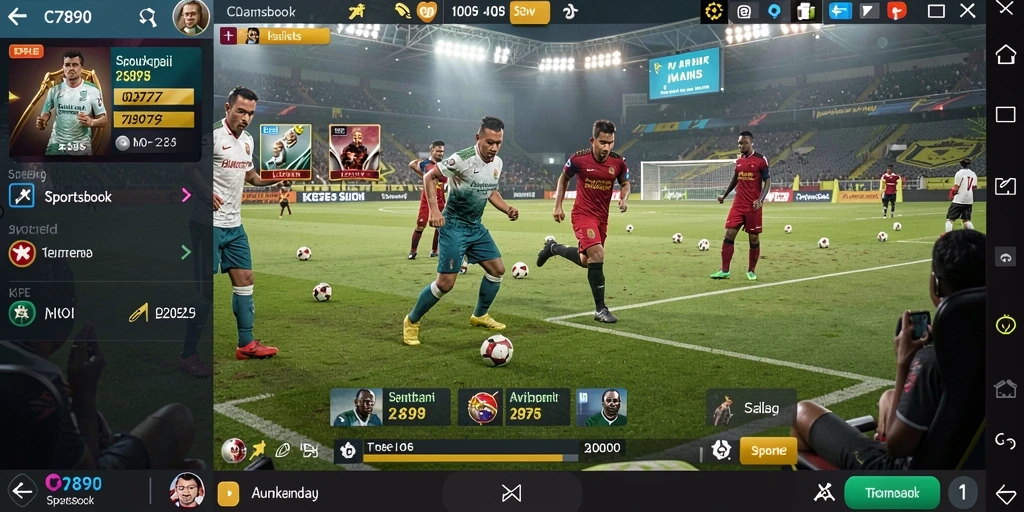 Screenshot C7890 menampilkan tampilan antarmuka sportsbook yang dinamis.