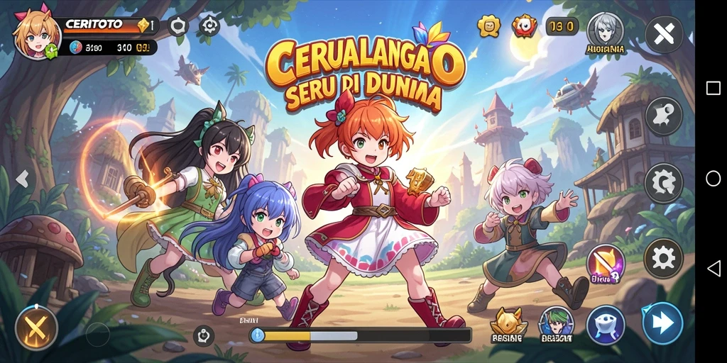 Tangkapan layar utama CERITOTO menampilkan petualangan seru di dunia anime.