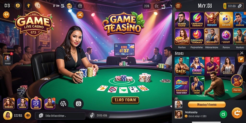 Gameplay Live Casino yang menarik dan interaktif di D73.