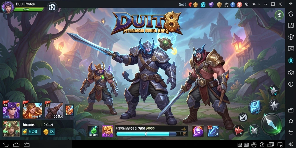 Screenshot gameplay DUIT8 yang menampilkan pertarungan epik.