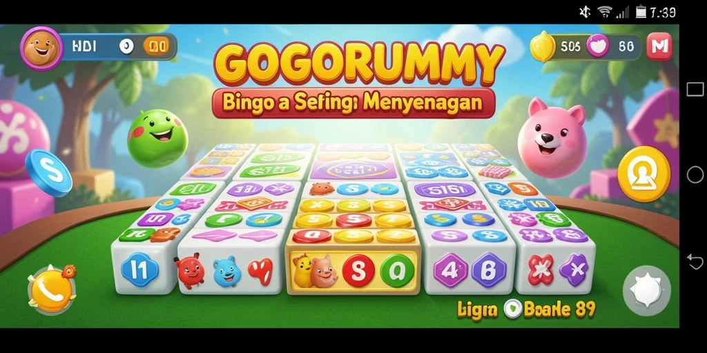 Tampilan game Bingo GOGORUMMY yang penuh warna dan menarik.