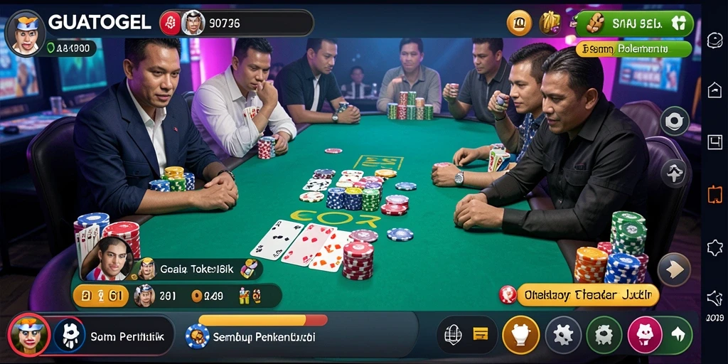 Tampilan gameplay Poker GUATOGEL yang menarik dan interaktif.