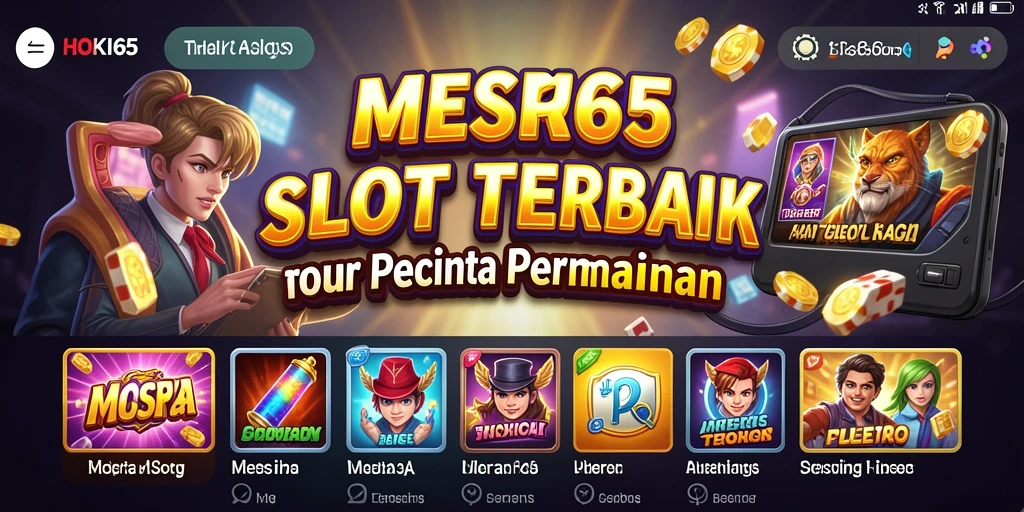 Tampilan gameplay HOKI65 yang menarik dengan berbagai tema slot.