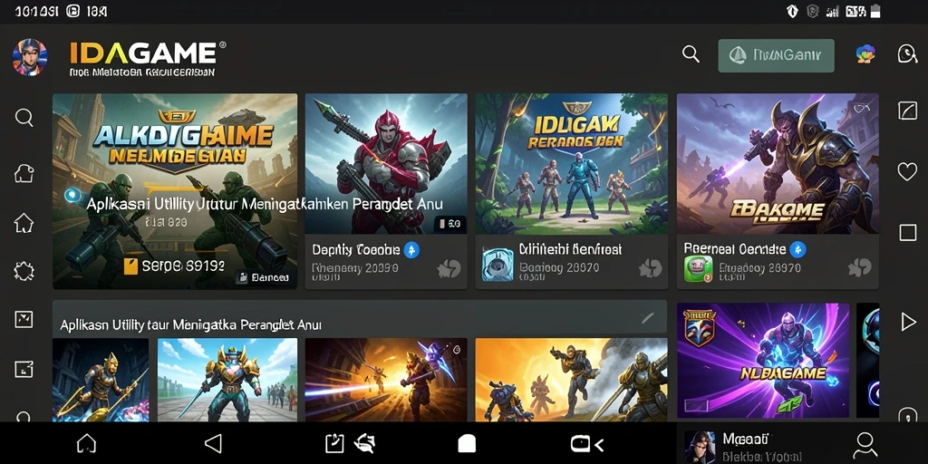 Screenshot utama IDAGAME menampilkan antarmuka intuitif untuk pengoptimalan perangkat.