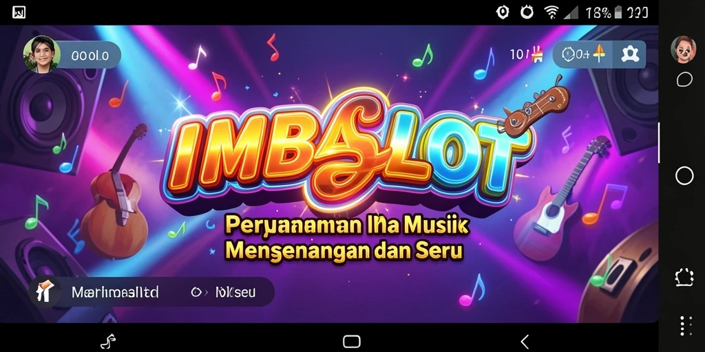 Screenshot gameplay IMBASLOT yang menunjukkan keseruan bermain musik.