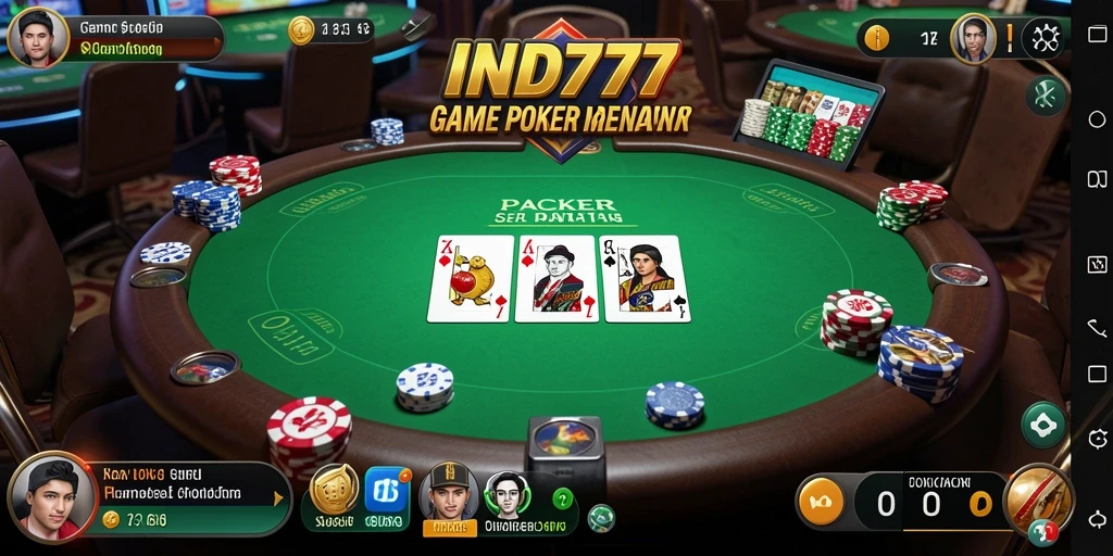 Screenshot gameplay IND777 yang menampilkan keseruan bermain Poker.
