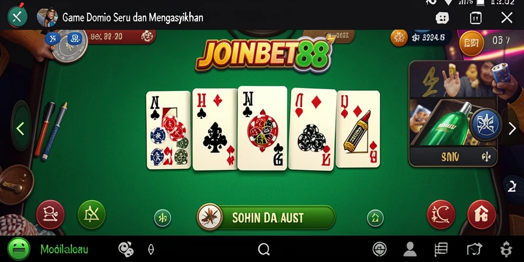Screenshot gameplay menunjukkan aksi seru permainan domino.