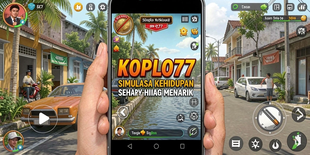 Tampilan gameplay menampilkan interaksi sosial dan aktivitas menarik di KOPLO77.