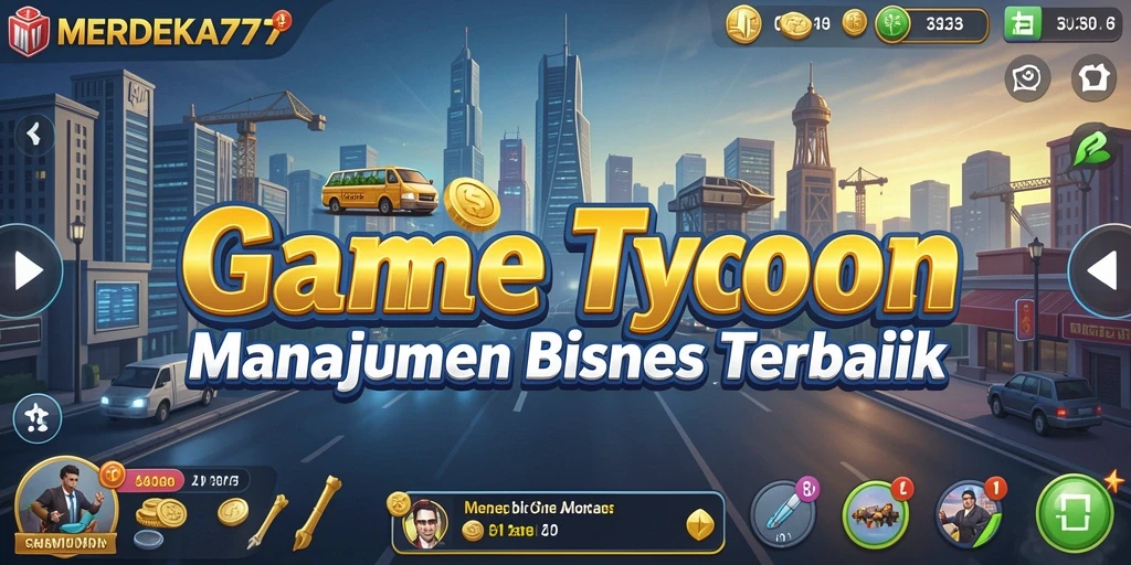 Screenshot gameplay <strong>MERDEKA777</strong> menampilkan momen seru dalam mengelola bisnis.