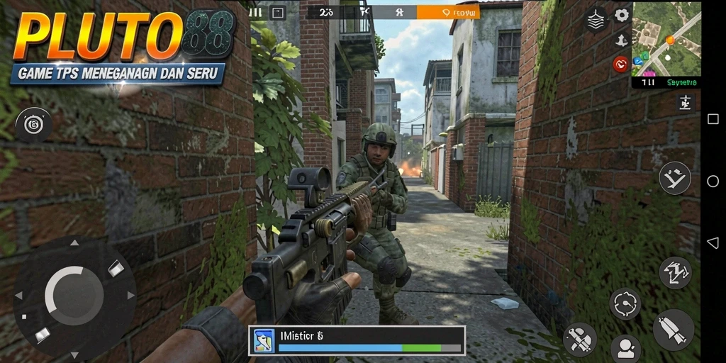 Tampilan gameplay seru dalam PLUTO88 dengan aksi menegangkan.