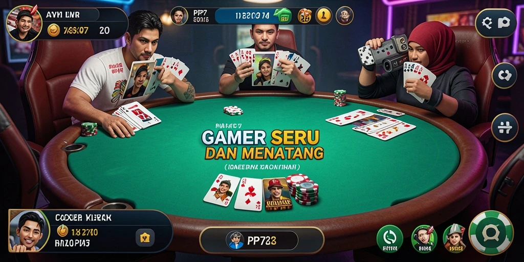 Tampilan gameplay Poker yang mendebarkan di PP7.