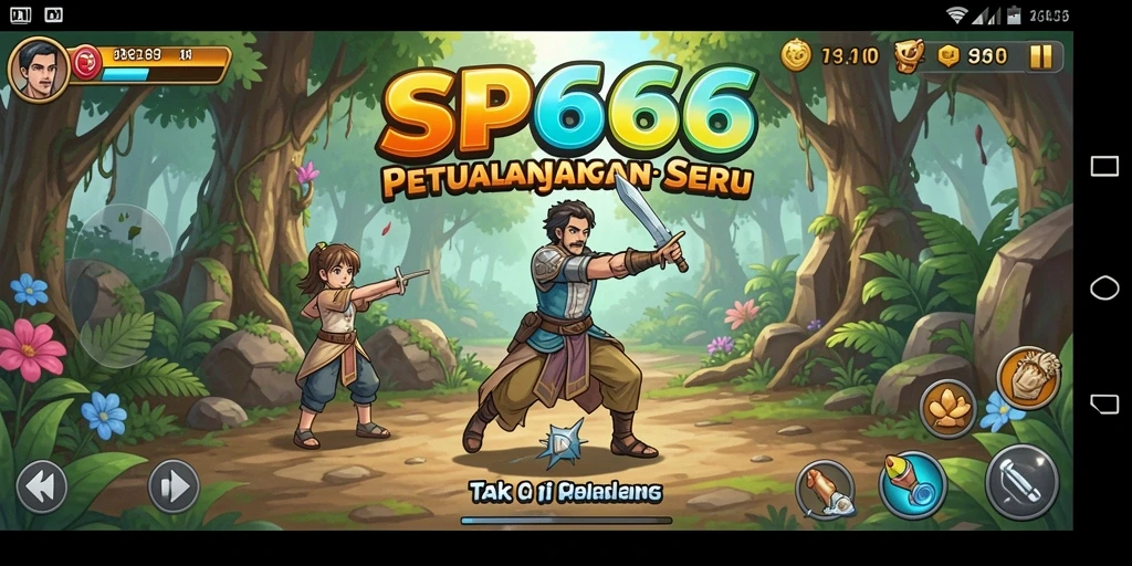 Tangkapan layar dari gameplay menakjubkan SP666 di dunia petualangan.