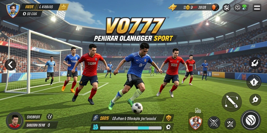 Screenshot gameplay VO777 menampilkan aksi olahraga yang intens.