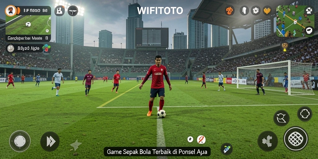 Tangkapan layar gameplay seru WIFITOTO di lapangan sepak bola.