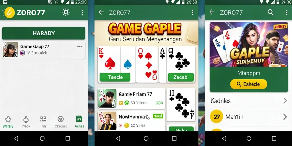 Screenshot gameplay ZORO77 menampilkan momen seru bermain Gaple.